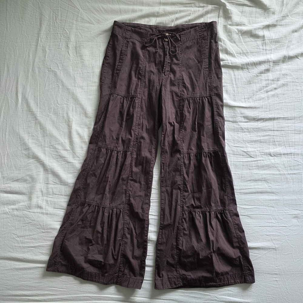 Elegant Wide-Leg Brown Pants